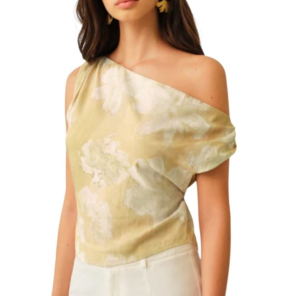 Commense One-Shoulder Floral-Patterned Top L NWT - Picture 5 of 8